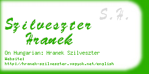 szilveszter hranek business card